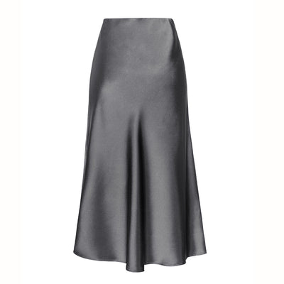 Fabulous Modern Chic Slit Skirt Grey front view