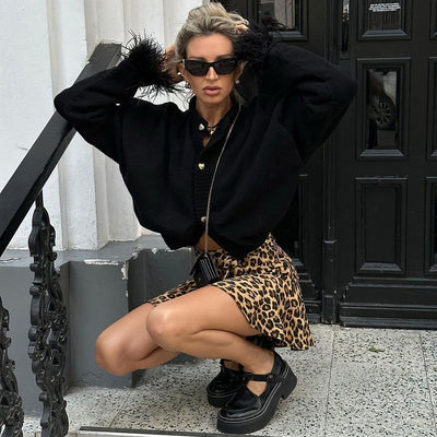 Vintage Short Leopard Skirt