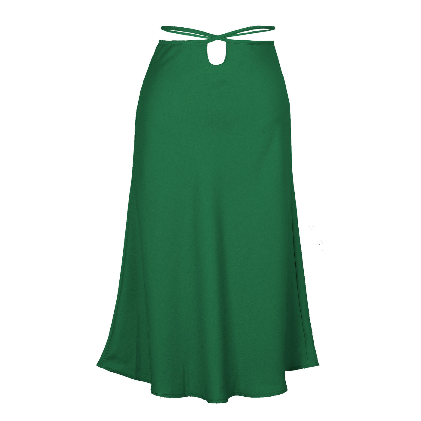 Super Chic Lace Up Skirt Green front view