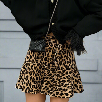 Vintage Short Leopard Skirt