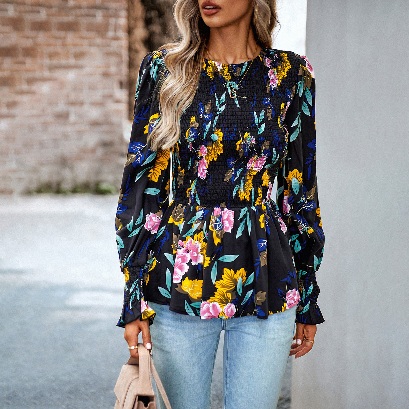 Gorgeous Floral Shirt Black/Yellow