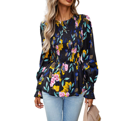 Gorgeous Floral Shirt Black/Yellow front view