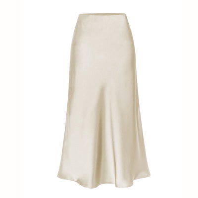 Fabulous Modern Chic Slit Skirt Beige