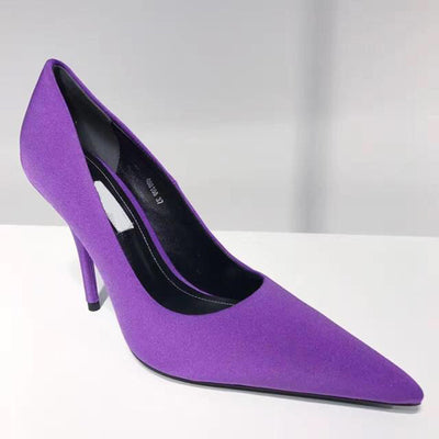 Smooth & Stylish Stilettos Purple, Pointed, 8cm Stiletto, Microfiber