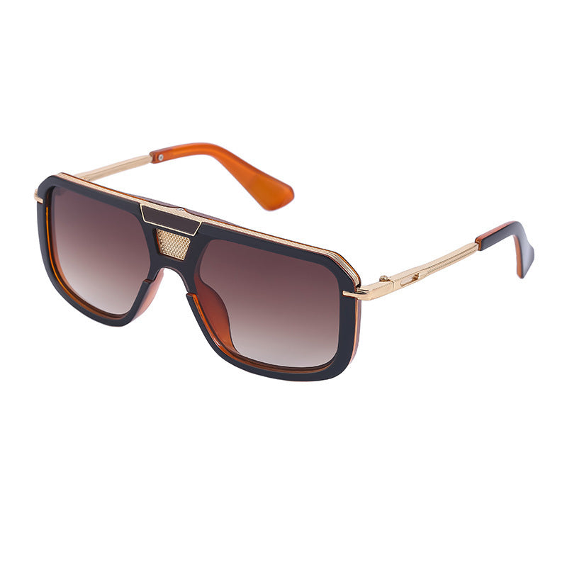 Retro Square Racing Sunglasses Full Tea