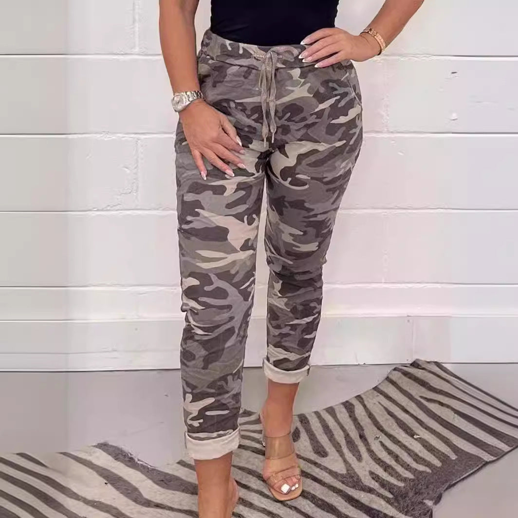 Cool Camouflage Casual Pants Khaki Camo