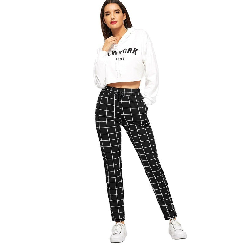 Sleek Stylish Wild Plaid Pants