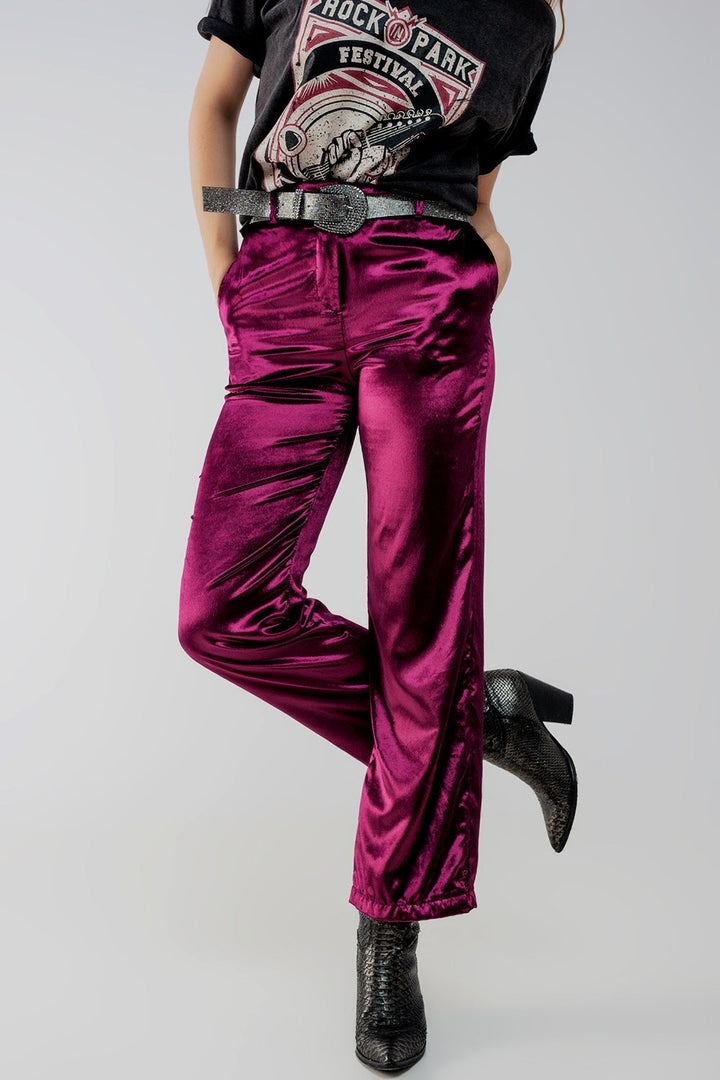 Stunning Purple Velvet Pants