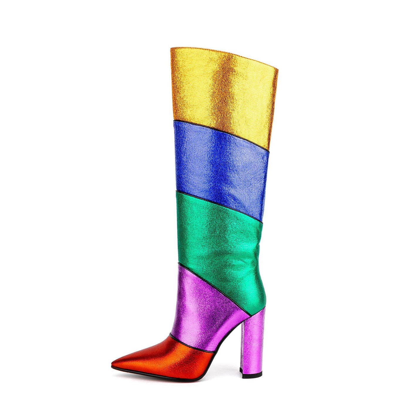 Rainbow Fashion Mid Knee Boots