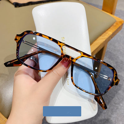 Hollow Trend 70's Style Women's Sunglasses Box Blue