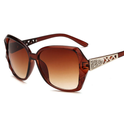 Big Frame Retro Ladies Sunglasses Brown