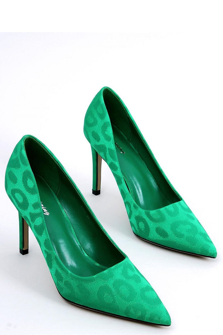 Green Leopard Print High Heels