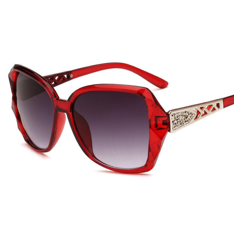 Big Frame Retro Ladies Sunglasses Burgundy