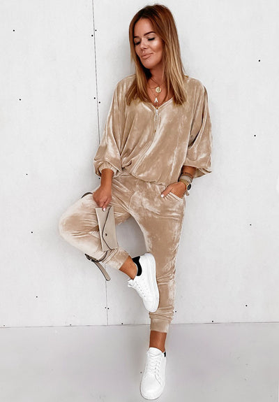 Super Cool Velvet Athleisure Suit